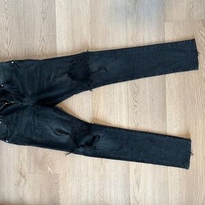 Purple brand black distressed jeans